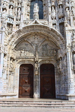 在貝倫一季度杰洛尼莫寺；Lisbon；葡萄牙。