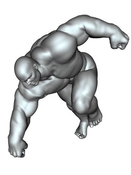 健美運動員在動作姿勢