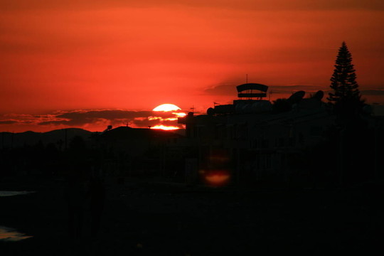 夕陽的剪影