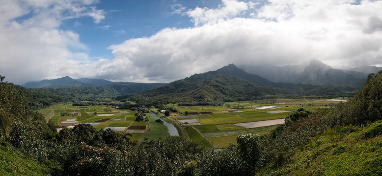 考艾全景的哈納雷山谷