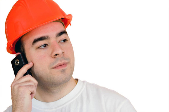 孤立的建筑工人