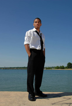 年輕的African American Man