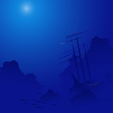 背景與沉船