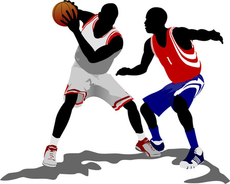 籃球運動員。插畫