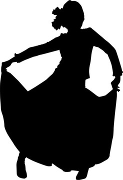 舞者的女人剪影