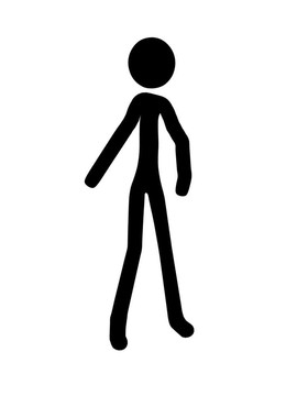 火柴人插圖剪影