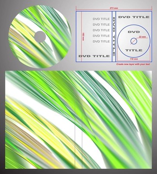 DVD標(biāo)簽和盒蓋設(shè)計(jì)模板。
