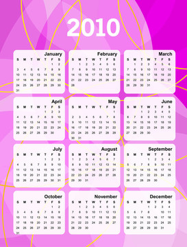 2010年度日歷
