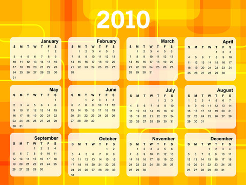 2010年度日歷