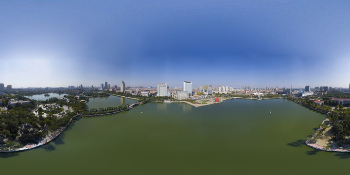 德州新湖明月橋中心廣720全景