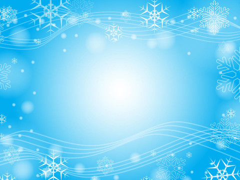 藍(lán)色的圣誕雪花