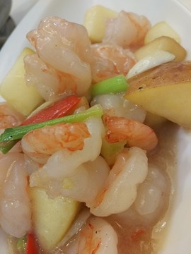 蘋果炒蝦仁