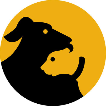 圖標(biāo)顯示一只狗和貓的剪影