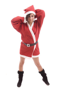 Young Santa的女孩