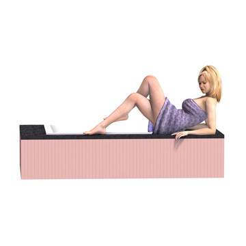 性感的女性穿著一條毛巾