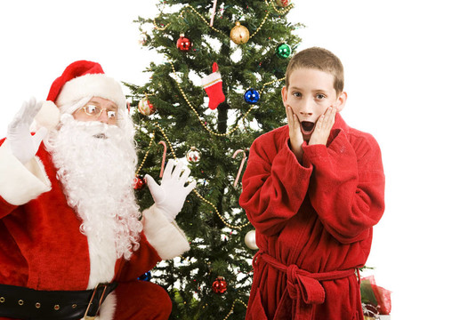 Santa和孩子的圣誕驚喜