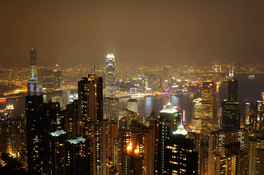 香港的夜景