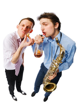音樂家在白