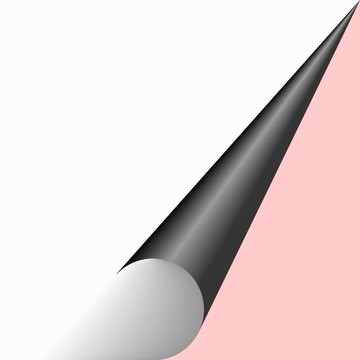 粉紅色的紙張卷曲