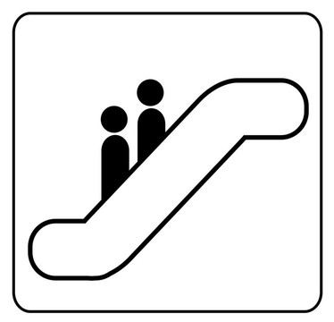 跡象顯示兩個(gè)人乘坐自動(dòng)扶梯