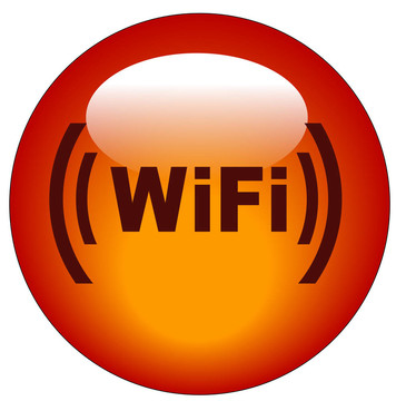 紅色的WiFi網(wǎng)絡按鈕或圖標說明