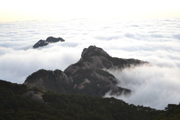 黃山日落 黃山云海 黃山四絕