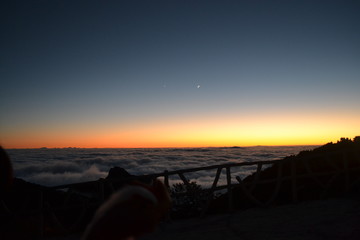 黃山日落 日落云海 光明頂
