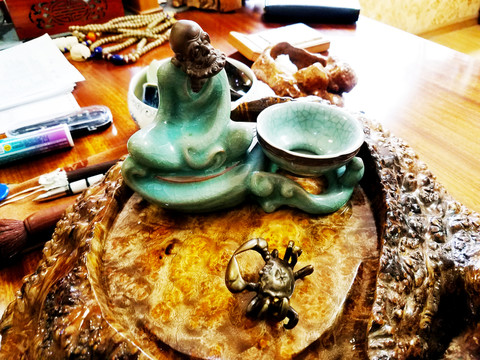 茶臺(tái) 茶具 茶杯 茶壺