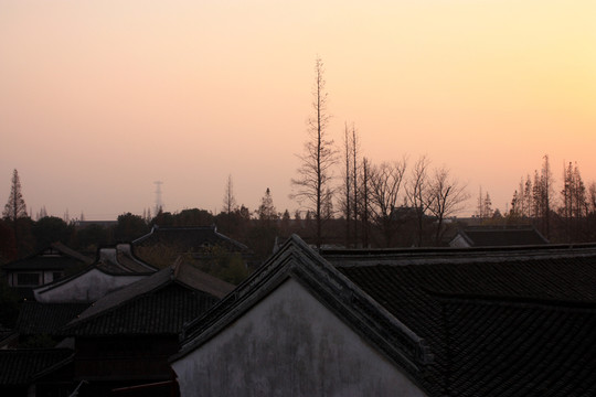 烏鎮(zhèn) 夕陽 屋頂