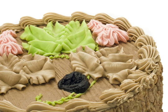 美麗的生日巧克力蛋糕