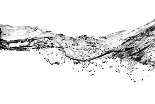 水中的氣泡-黑色和白色