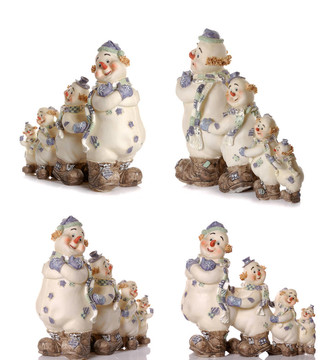 搞笑雪人的家庭