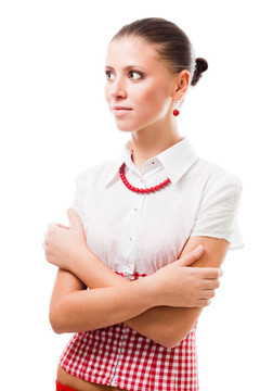 自信的女人在正式穿