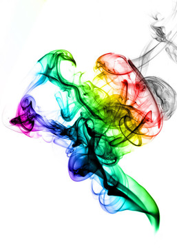 白色的梯度色煙
