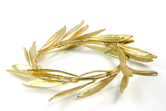 特寫金色花環(huán)