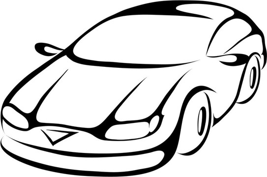 程式化的卡通車(chē)
