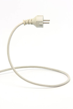 白色的電力電纜