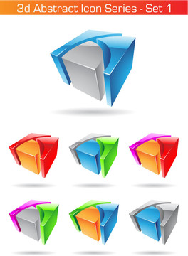 3D抽象圖標(biāo)系列-設(shè)置1