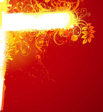 花卉裝飾的旗幟