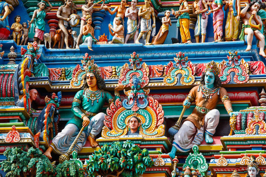 Gopuram（塔）的印度教寺廟