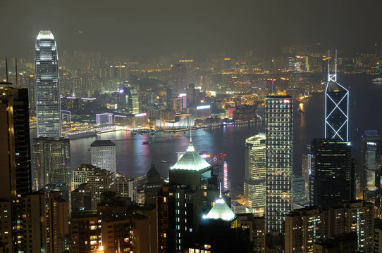 香港的夜景