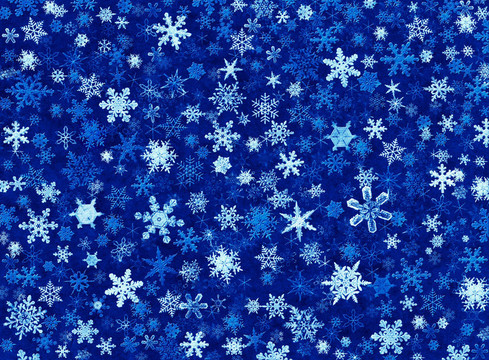 雪花在藍(lán)色的