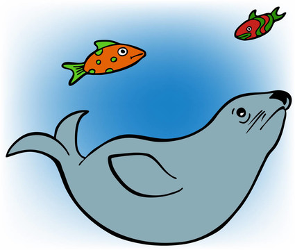 海豹和魚