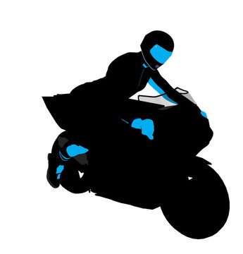 男性運(yùn)動(dòng)自行車插圖剪影