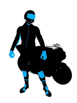 男性運動自行車插圖剪影
