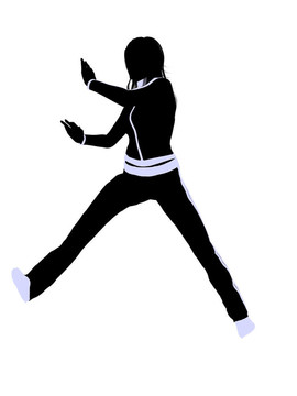 女性城市舞蹈插畫(huà)剪影