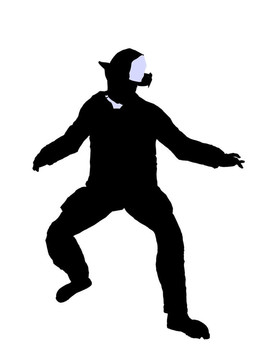 男性消防員插圖剪影