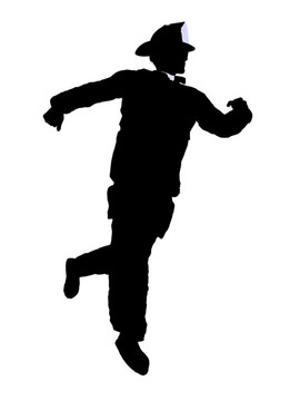 男性消防員插圖剪影