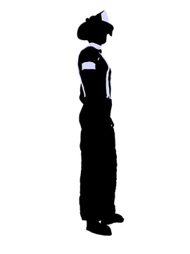 男性消防員插圖剪影