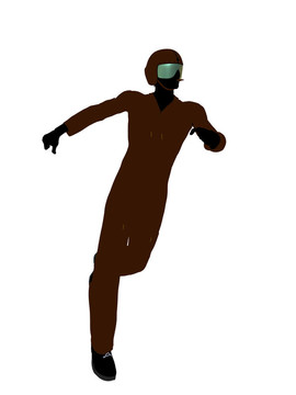 男飛行員插圖剪影